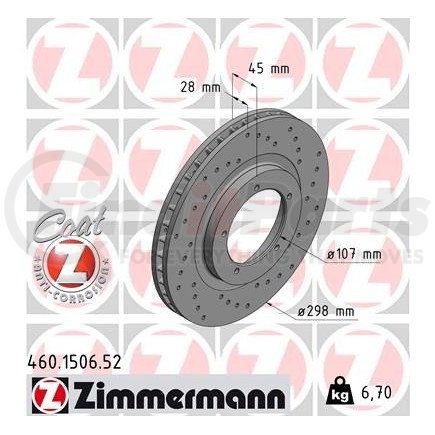 Zimmermann 460150652 Disc Brake Rotor