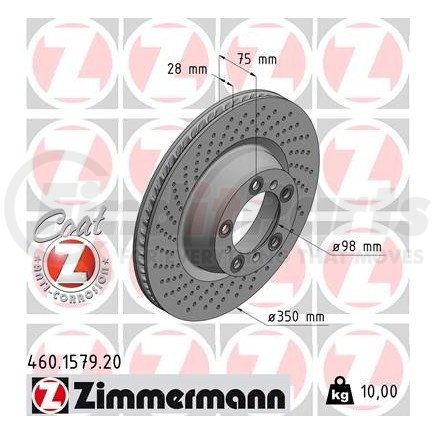 Zimmermann 460 1579 20 Disc Brake Rotor for PORSCHE