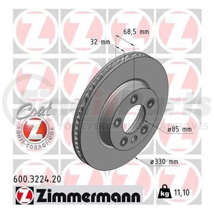 Zimmermann 600322420 Disc Brake Rotor