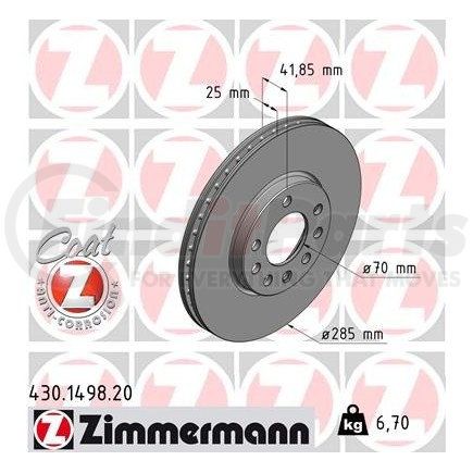 Zimmermann 430149820 Disc Brake Rotor