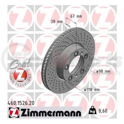 Zimmermann 460152620 Disc Brake Rotor