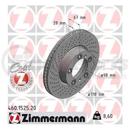 Zimmermann 460152520 Disc Brake Rotor