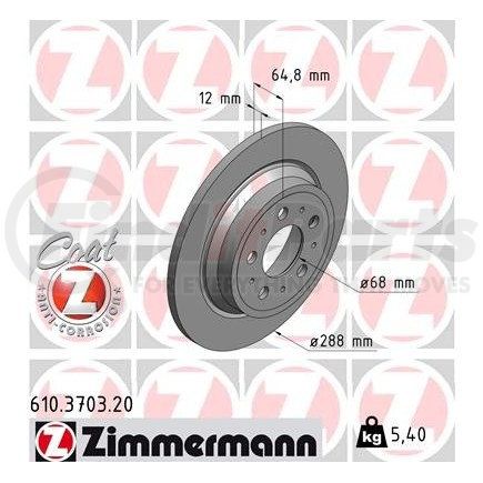 Zimmermann 610370320 Disc Brake Rotor