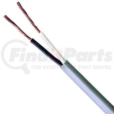 Phillips Industries 2-404 Parallel Wire - 2/10 ga., Internal: Black, White; External: Gray Jacket, Spool, Two Wires, 100 ft.