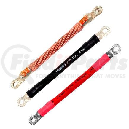 Phillips Industries 9-211 Group 31 Battery Jumpers - Positive (Red), 12'', 3/8'' hole