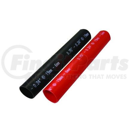 Phillips Industries 6-212C Heat Shrink Tubing - Heavy Dual Wall, 6-2 ga., Black, One/ 6" Pc., Clamshell