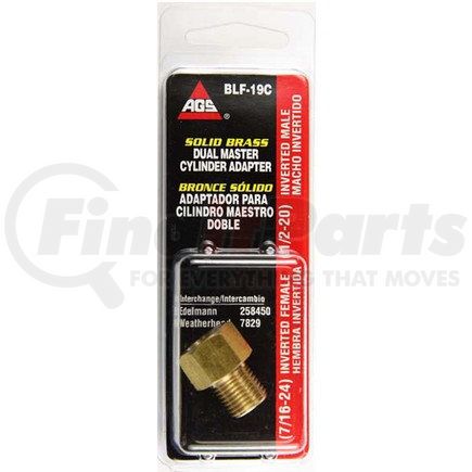 AGS Company BLF19C Brake Line Fitting