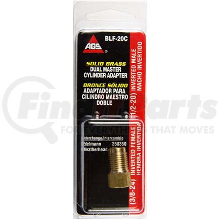 AGS Company BLF20C Brake Line Fitting