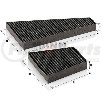 MANN+HUMMEL Filters CUK35000-2 Cabin Filter - Carbon Act