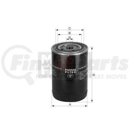 MANN+HUMMEL Filters W719/5(10) Spin-on Oil Filter