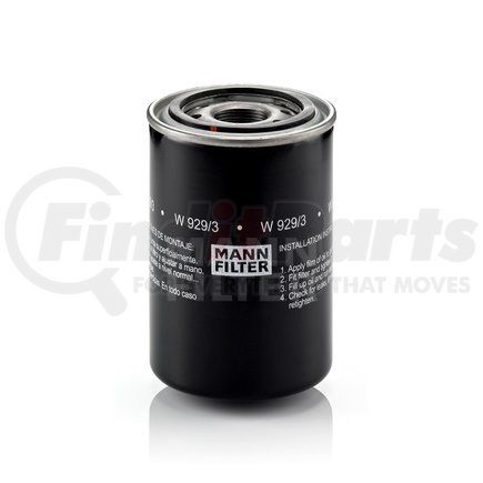 MANN+HUMMEL Filters W929/3 Spin-on Oil Filter