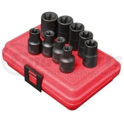 Sunex Tools 2690SE 9 Piece 1/2" Drive External Star Impact Socket Set