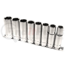 K-Tool International KTI-23200 8 Piece 1/2" Drive 6 Point SAE Deep Socket Set