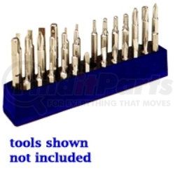 Mechanic's Time Savers 580 1/4" 37-Hole Magnetic Hex Bit Organizer, Neon Blue