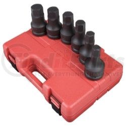 Sunex Tools 5606 1" Dr SAE Hex Dr Impact Socket Set, 6Pc