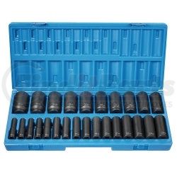 Grey Pneumatic 1726MD 26-Piece 1/2 in. Drive Deep Length Metric Socket Set