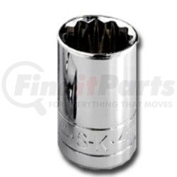 SK Hand Tool 2308 3/8" Dr  Socket 12 Pt Chrome STD, 8mm