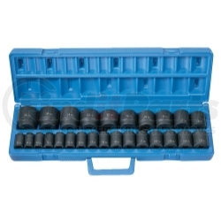 Grey Pneumatic 1326M 26 Pc. 1/2" Drive 6 Point Metric Standard Master Socket Set