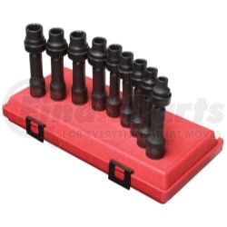 Sunex Tools 2695 9 Pc. 1/2" Drive 12 Point Metric Driveline Limited Clearance Impact Socket Set