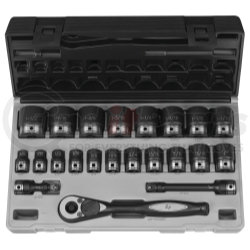 Grey Pneumatic 82622 1/2'' Drive Standard Length Fractional Set, 22pc.