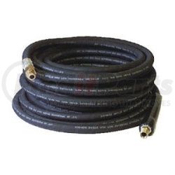 Apache 98388085 3/8" ID x 50' Black Rubber Pressure Washer Hose Coupled MPT x MPT Swivel