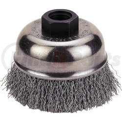 Firepower 1423-2109 Power Brushes, Wire Cup Type, Crimp,Carbon Steel Wire 5/8”, 3”