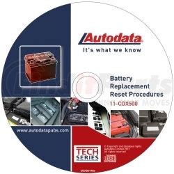 Autodata 11-CDX500 2011 Battery Replacement Reset Procedure CD