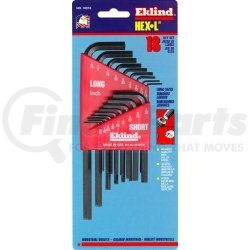 Eklind Tool Company 10018 18 Piece SAE Combination Short/Long Hex-L™ Hex Key Set