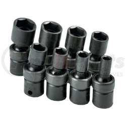 SK Hand Tool 33300 3/8" Dr 6 Pt Swivel SAE ImpactSocket Set, 8 Pc