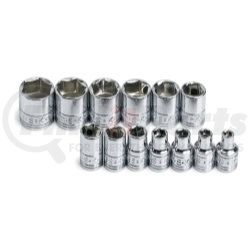 SK Hand Tool 1313 1/4" Dr 6 Pt STD Metric  Socket Set, 13 Pc