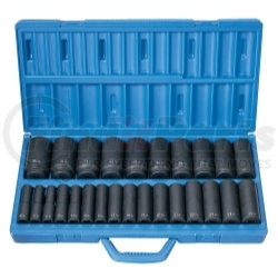 Grey Pneumatic 1326MD 26 Pc. 1/2" Drive 6 Point Metric Deep Master Socket Set