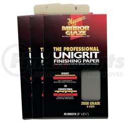 Meguiar's S2025 Mirror Glaze® Unigrit® Finishing Paper, 2000 Grit, 25 Sheets