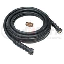 Apache 10085573 3/8" X 50' Black Rubber Pressure Washer Hose Coupled: 3/8" F M22 x F M22 with M M22 Adapter