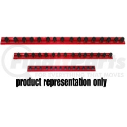 Vim Tools MR16R25A 16" Red Magrail Magnetic Socket Holder w/ 25-1/4" Studs