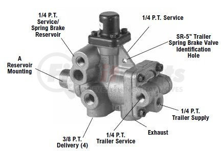 Bendix 065437 Spring Brake Valve Genuine Bendix Sr-5