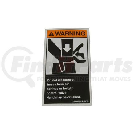 Peterbilt 22-01525 LABEL-WARNING CAB SUSP