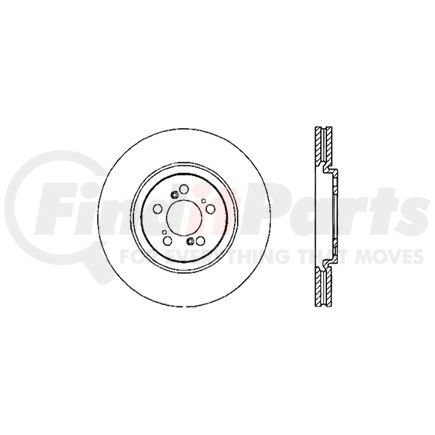 StopTech 128.40043L Cross Drilled Rotor