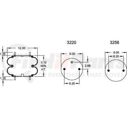 Firestone W013587424 22D AIR SPRING