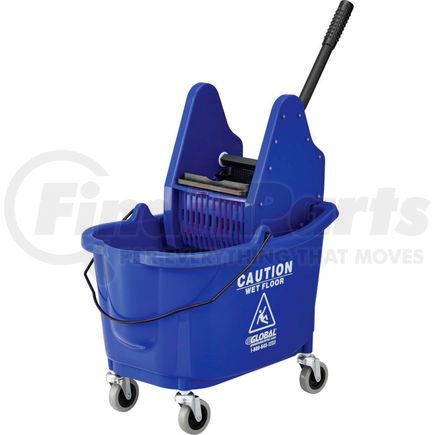 Global Industrial 260595BL Global Industrial&#153; Mop Bucket And Wringer Combo 38 Qt., Down Press, Blue