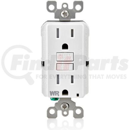 Leviton GFWT1-W Leviton GFWT1-W 15A SmartlockPro Self-Test GFCI Duplex Receptacle, Weather & Tamper Resistant, White