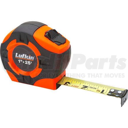 AS PHV1425N Lufkin PHV1425N 1"x25' P1000 Series Hi-Viz® Orange Yellow Clad A5 Blade Power Return Tape Measure