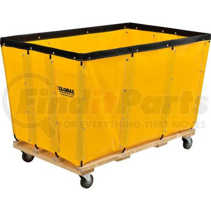 Global Industrial 800362YL Global Industrial&#8482; KD, 24 Bushel, Yellow Vinyl Basket Bulk Truck