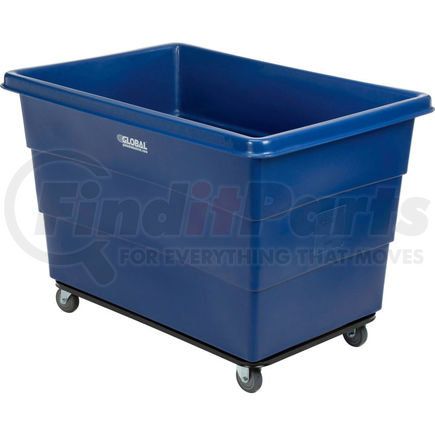 Global Industrial BLU20RS Global Industrial&#8482; Plastic Bulk Box Truck, 20 Bushel, Steel chassis Base, Blue