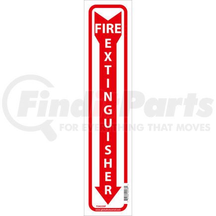 National Marker Company GLOM23P Global Industrial&#8482; Fire Extinguisher Sign, 18x4, Pressure Sensitive Vinyl