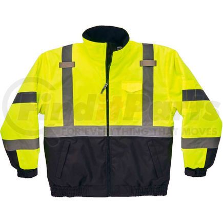 Ergodyne 25623 Ergodyne&#174;GloWear&#174; 8377 Type R Class 3 Quilted Bomber Jacket, Lime, M, 25623