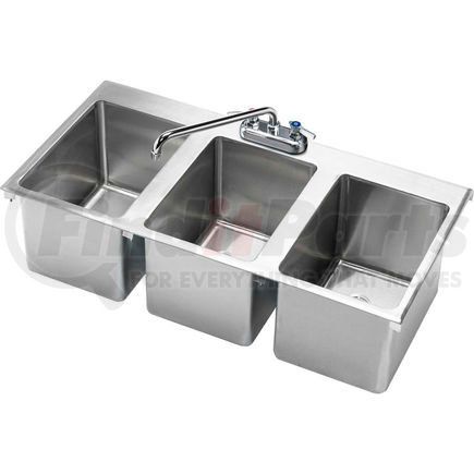 Krowne HS-3819 Krowne&#174; HS-3819 Three Compartment Drop-In Hand Sink 36" x 18" 