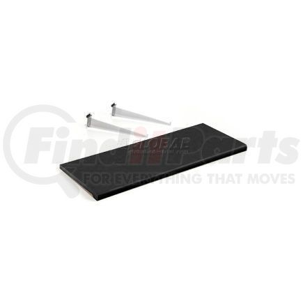 Global Industrial 968473ABK Global Industrial&#8482; Slatwall Shelf 48 X 15 Black Plastic With 3 Brackets