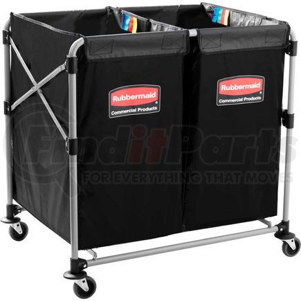 Rubbermaid 1881781 Rubbermaid&#174; 1881781 (2) 4 Bushel Cap. X-Cart Collapsible Multi-Stream Bulk Truck