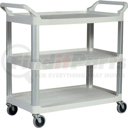 Rubbermaid FG409100OWHT Rubbermaid&#174; Xtra&#153; Service Cart, Aluminum Posts, 3 Shelf, 40-3/4"Lx20"W, White