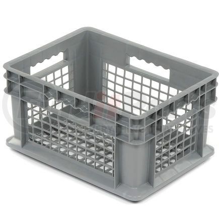 Akro Mils 37208GREYGBL Global Industrial&#153; Mesh Straight Wall Container, 15-3/4"Lx11-3/4"Wx8-1/4"H, Gray